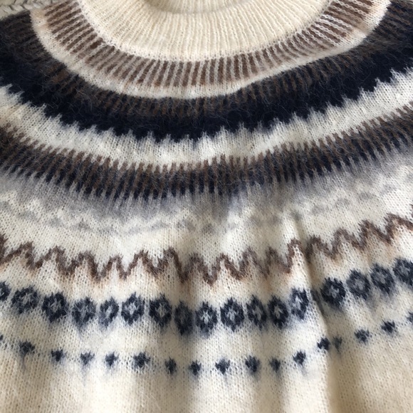 JCrew Fair Isle Yoke Puff Sleeve Sweater - Picture 5 of 5